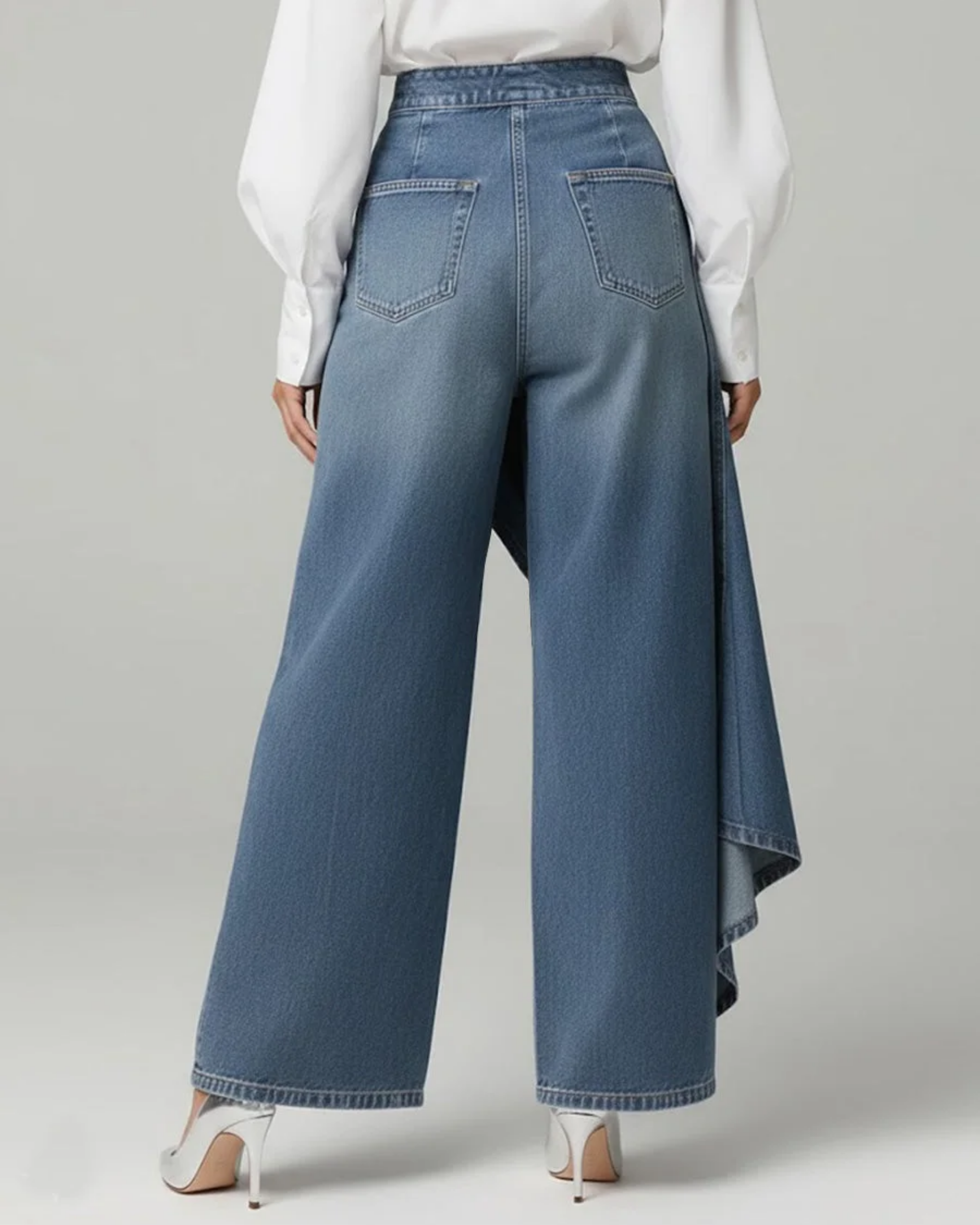 Pantalon croisé en jean