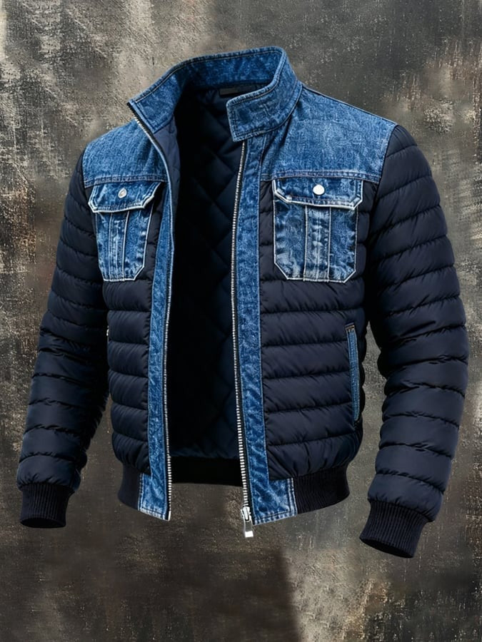 Veste en jean matelassée