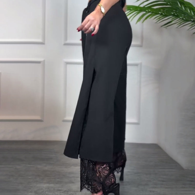 Pantalon ample avec détail en dentelle
