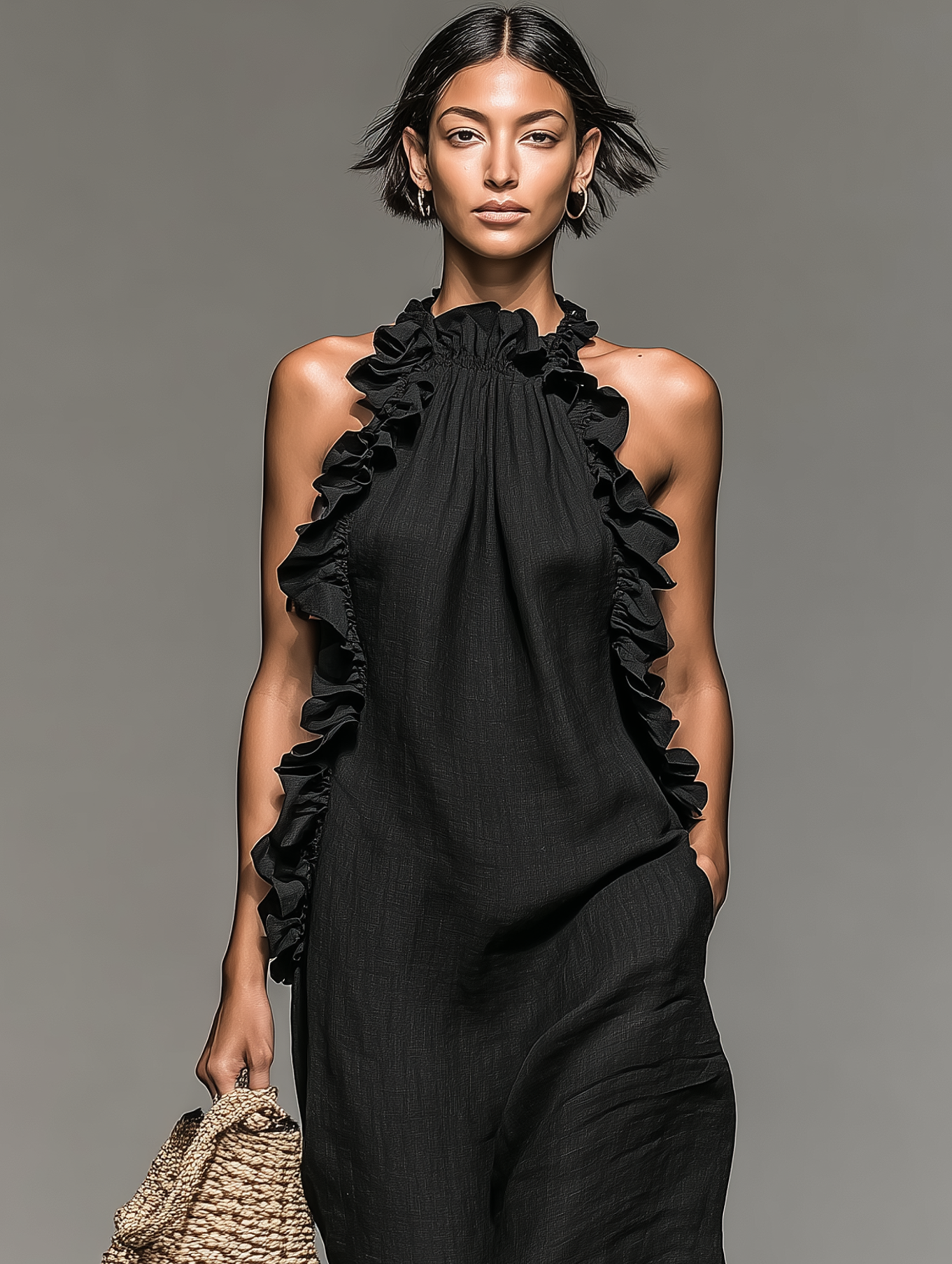 Robe Longue Volantée Dos Nu