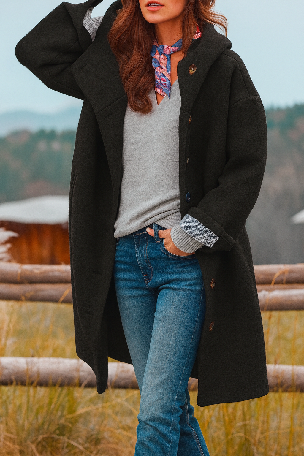 Veste à Capuche Style Décontracté