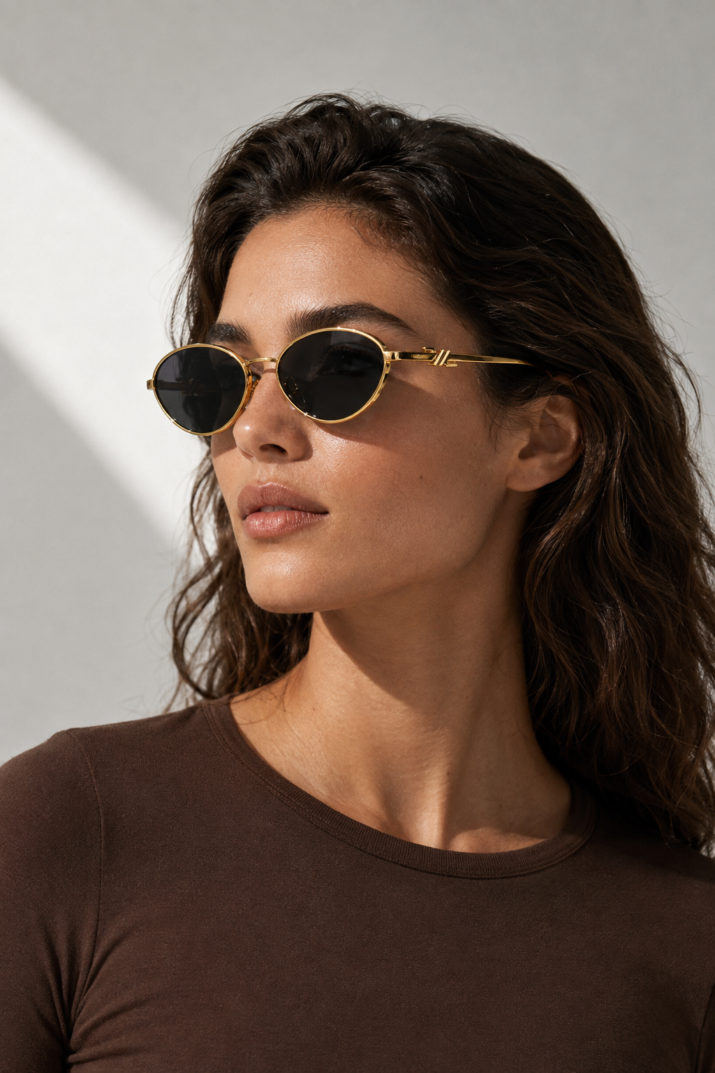 Lunettes de Soleil Ovales Métal