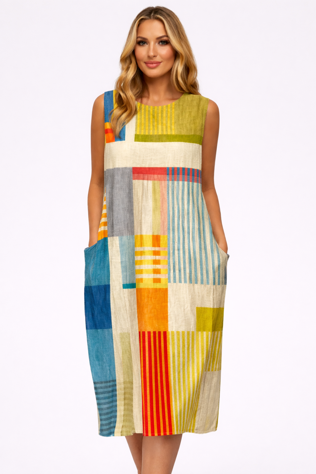 Robe Midi Géométrique