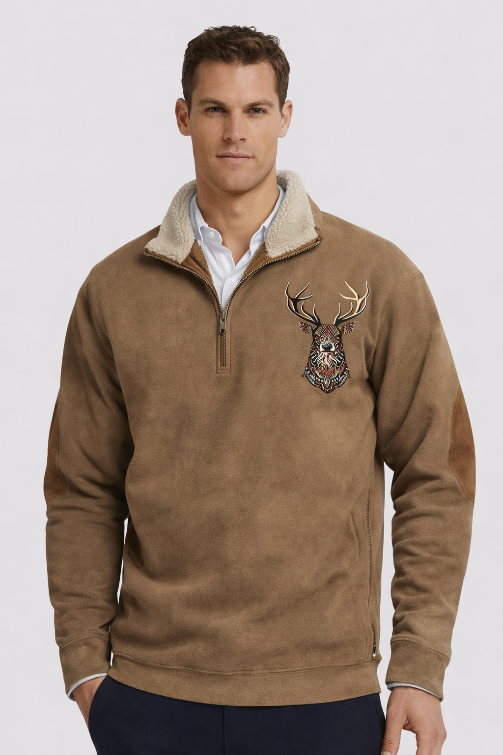 Pull en maille à motif cerf