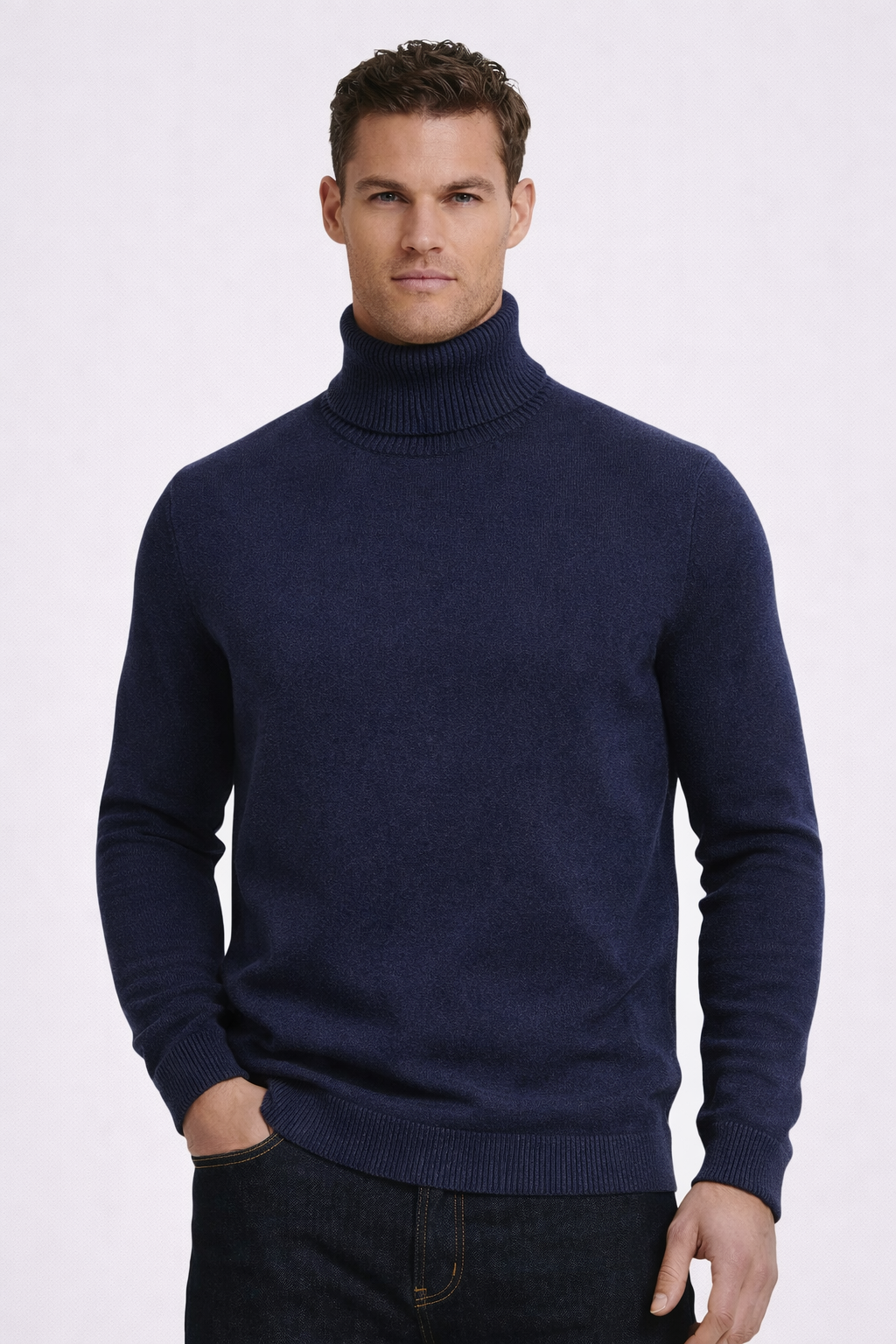 Pull à col roulé en cachemire