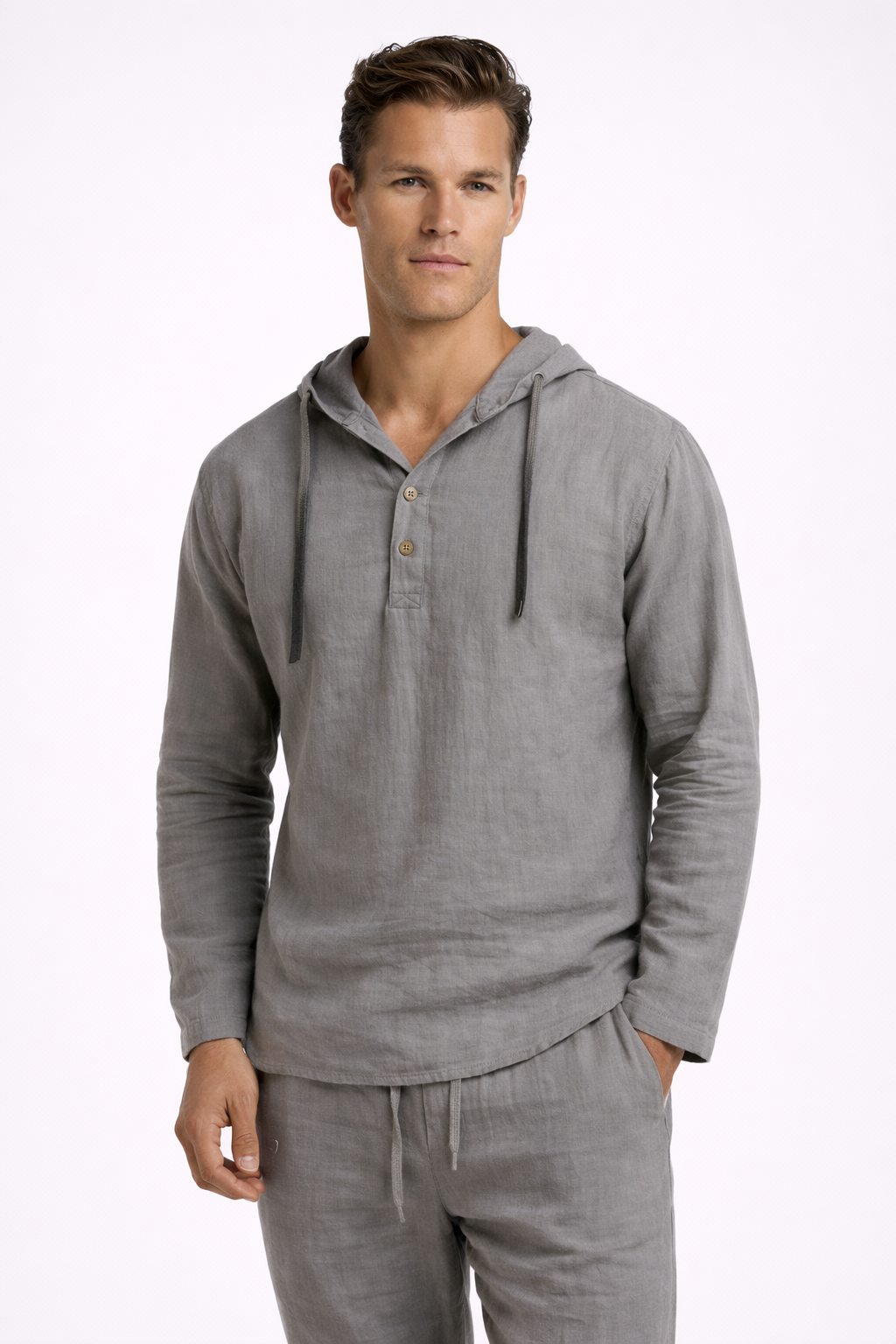 Ensemble décontracté à capuche et pantalon pour homme – 2 pièces