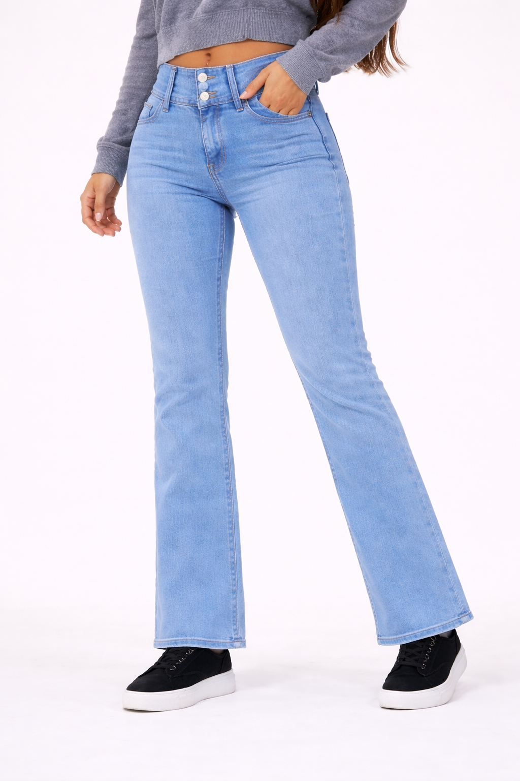 Jean Flare Taille Haute Élastique