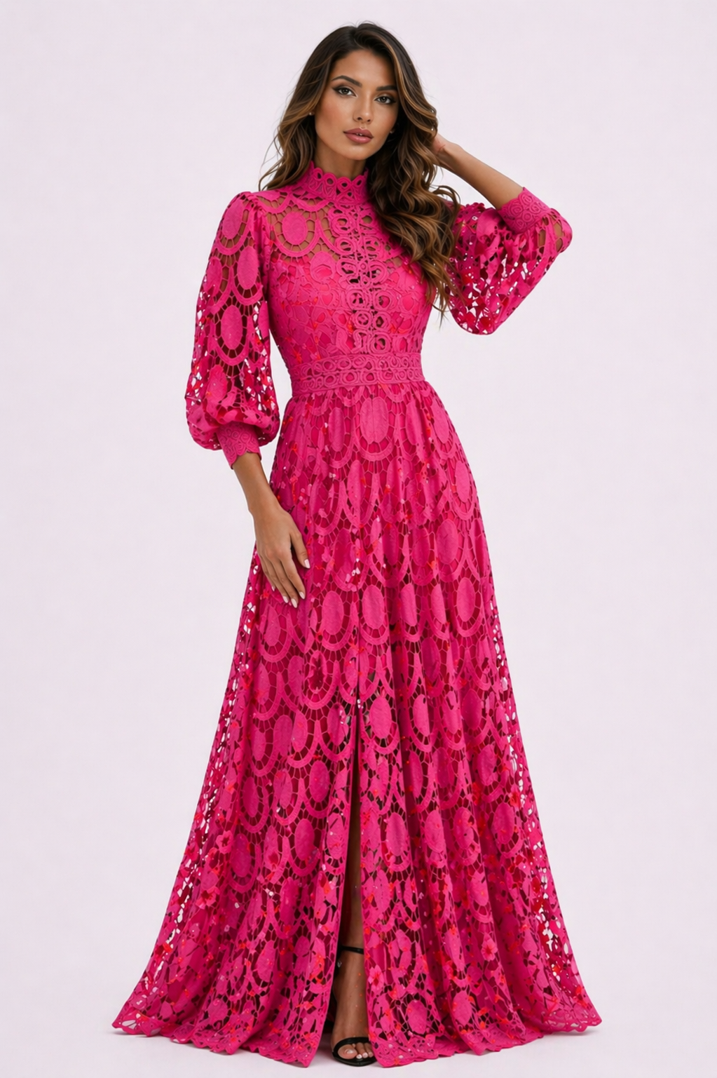 Robe en dentelle ajustée
