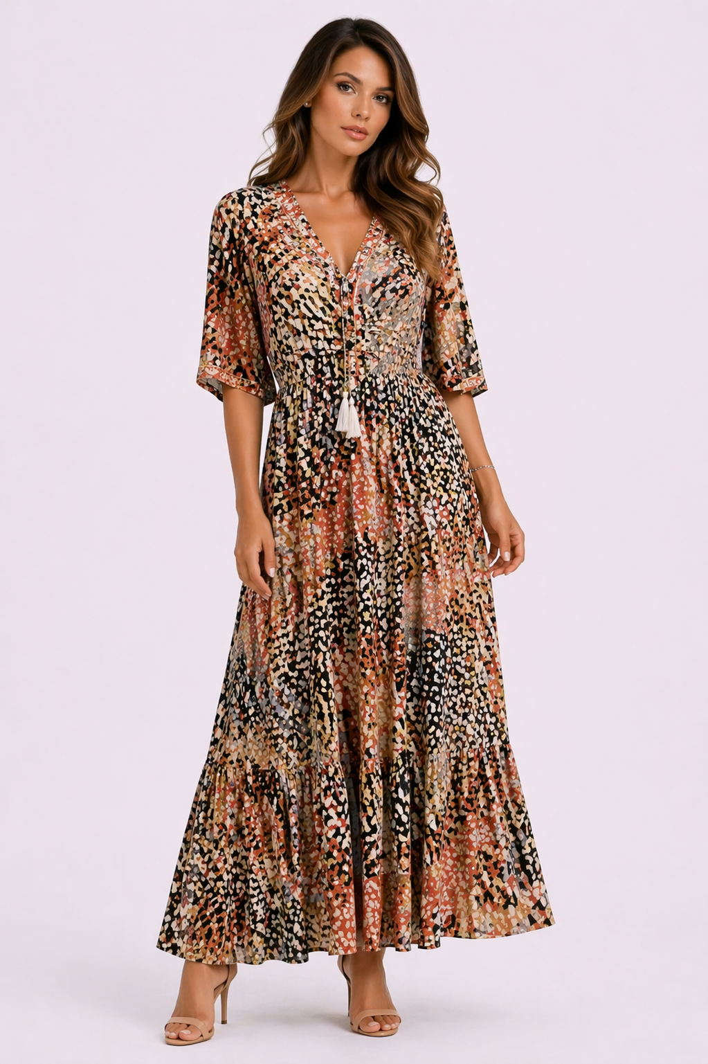 Robe midi fleurie