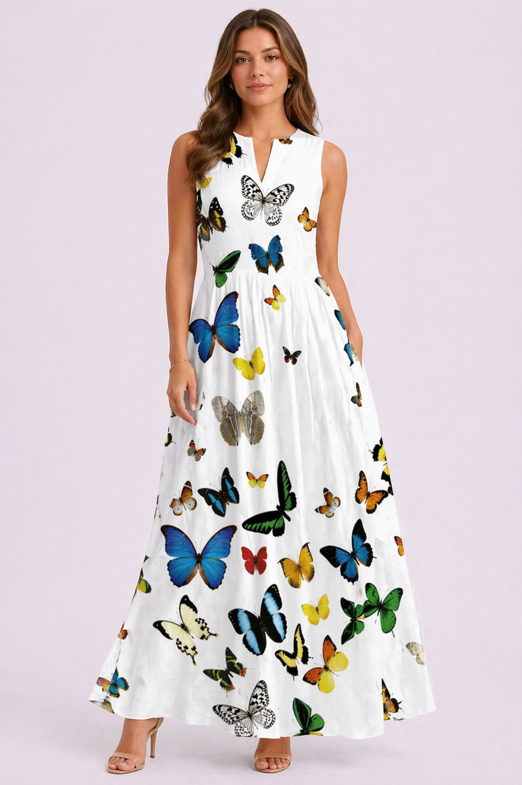 Robe trapèze imprimé floral