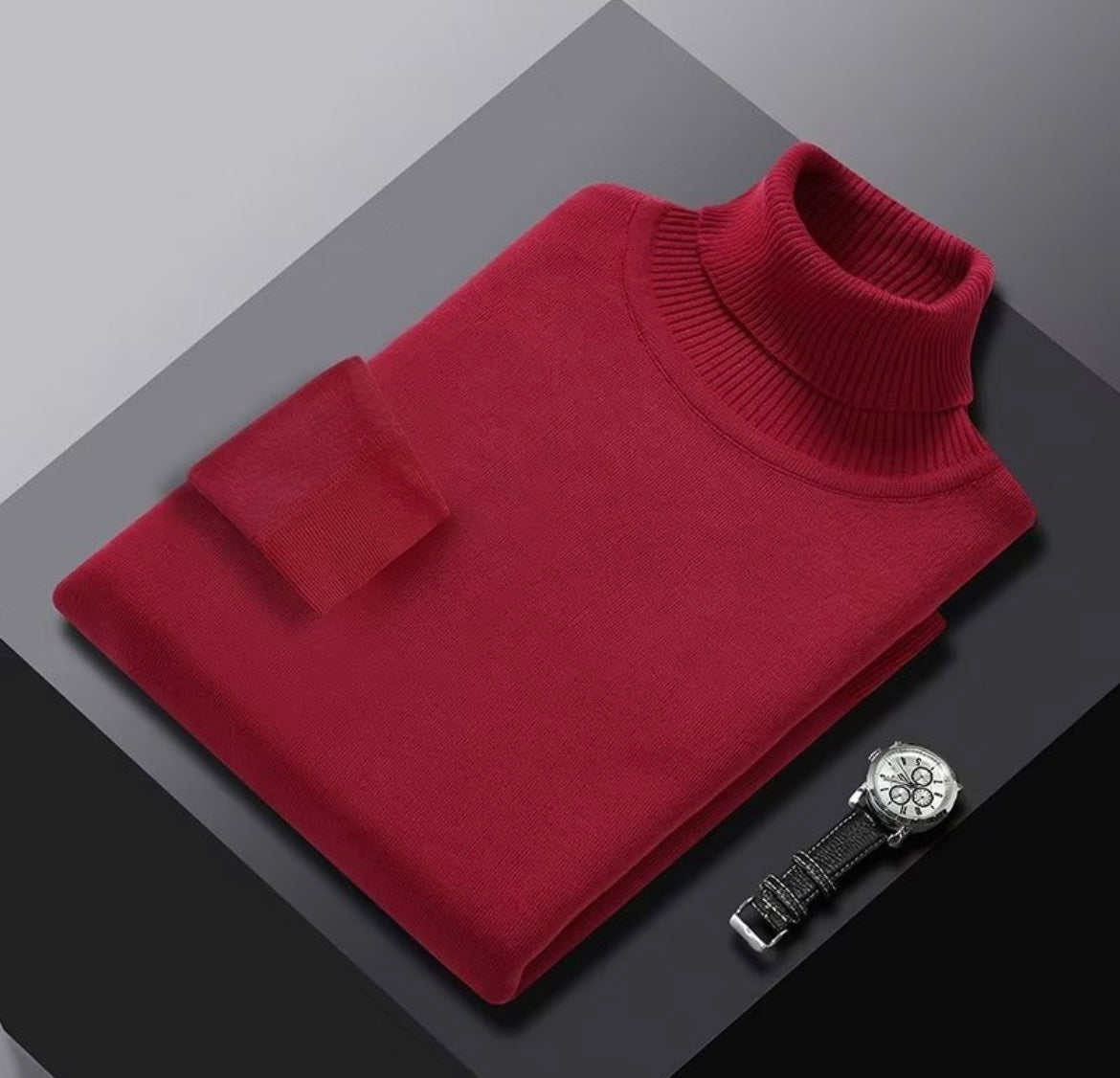 Pull à col roulé en cachemire