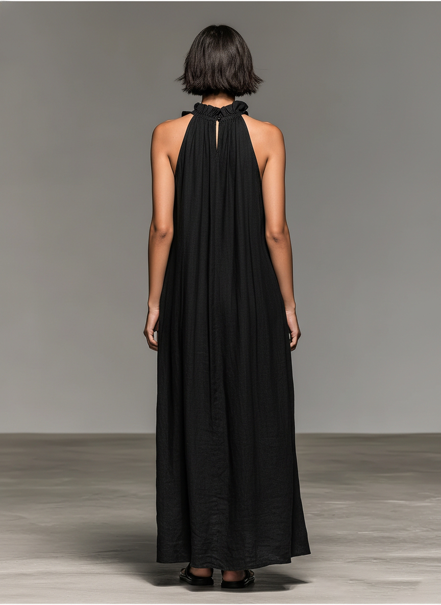 Robe Longue Volantée Dos Nu