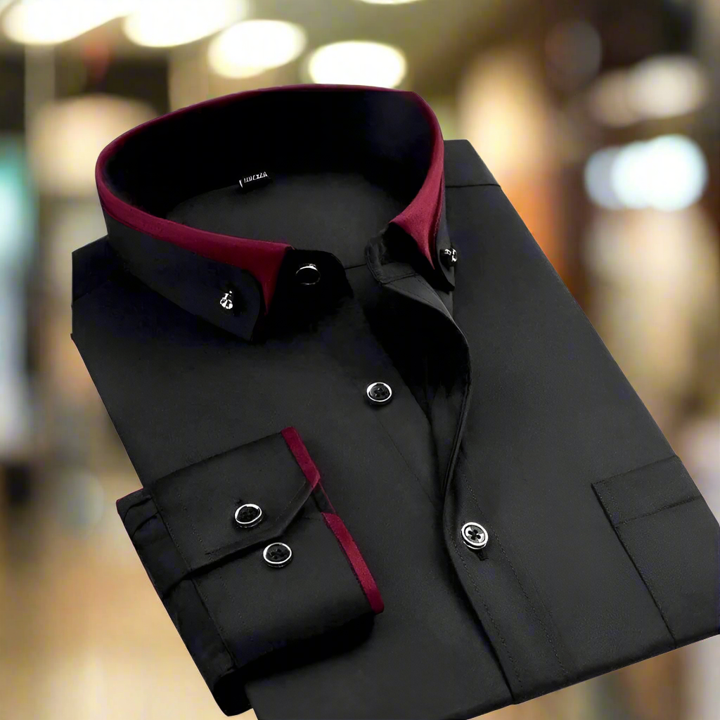 Chemise Classique en Coton à Manches Longues