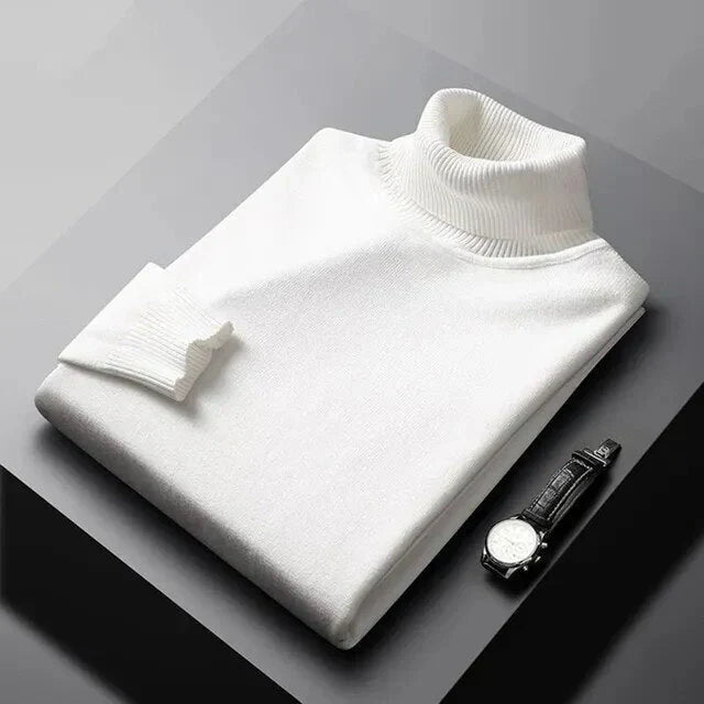 Pull à col roulé en cachemire