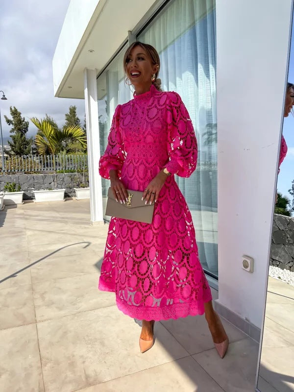 Robe en dentelle ajustée