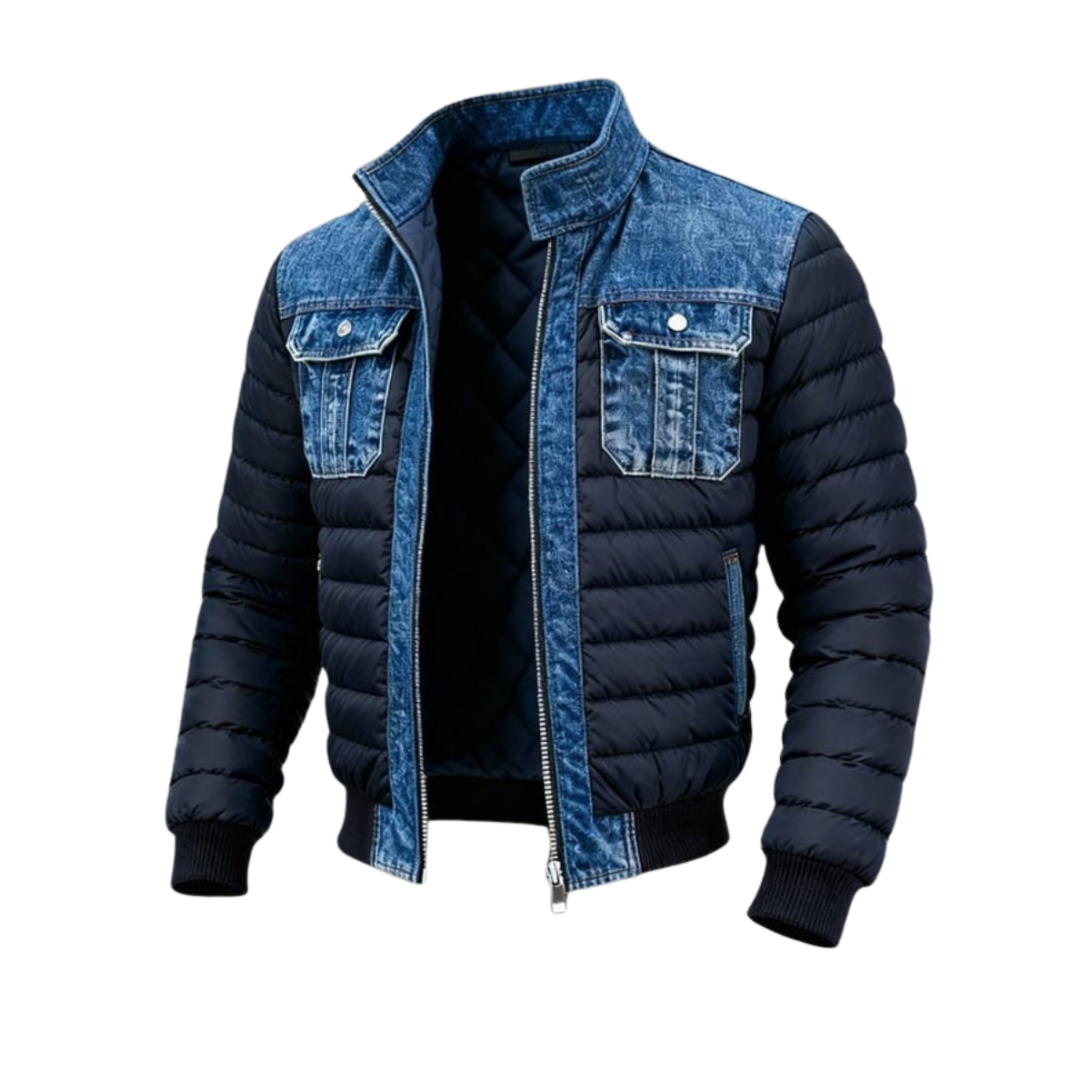 Veste en jean matelassée