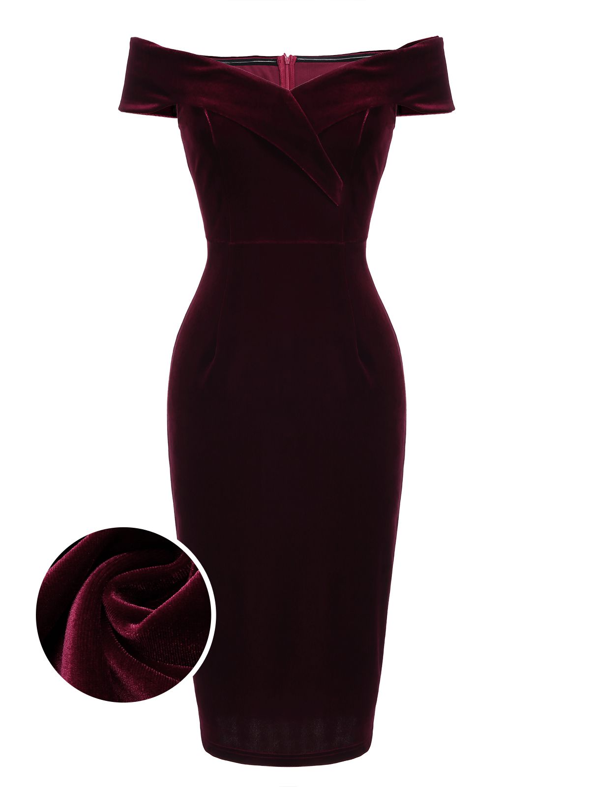 Robe moulante en velours