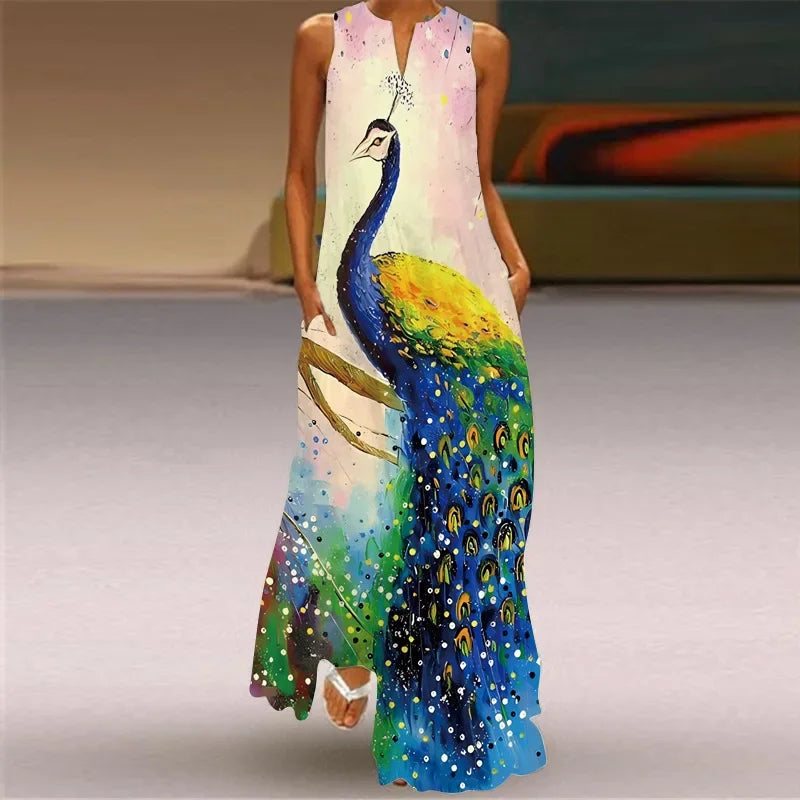 Robe trapèze imprimé floral