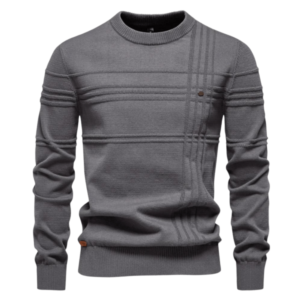 Élégant pull à carreaux