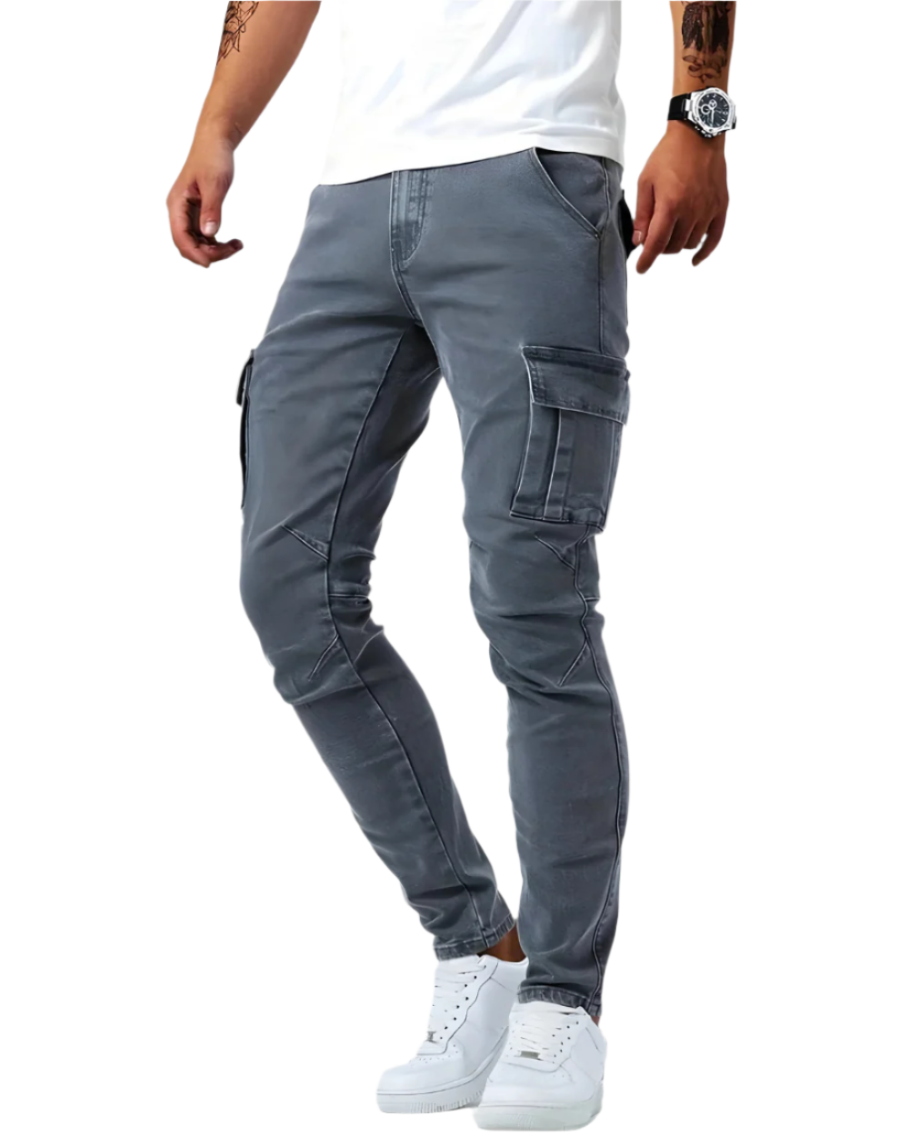 Pantalon cargo élastique premium