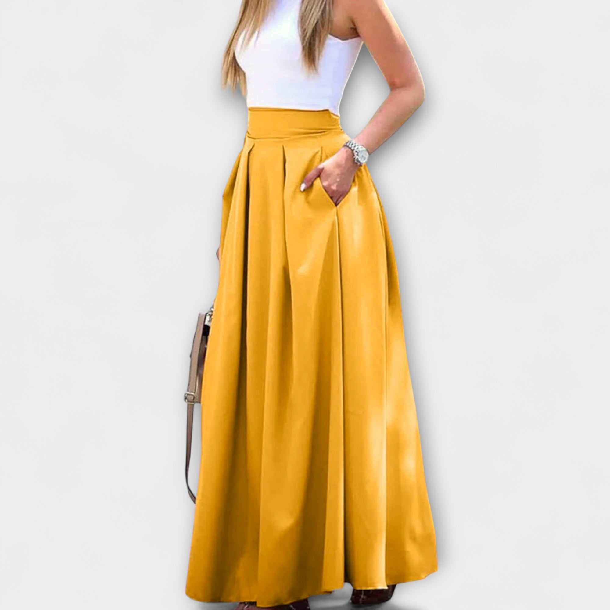 Jupe longue taille haute