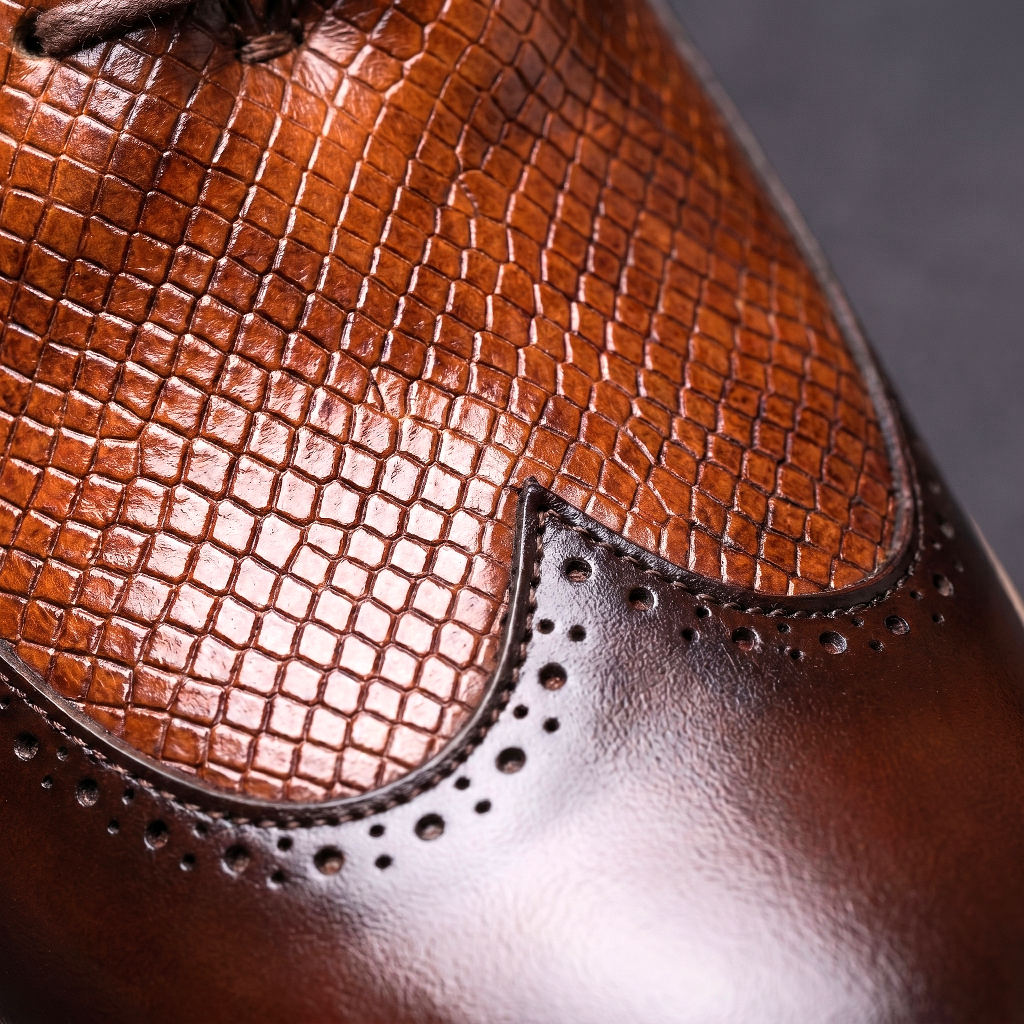 Baskets Brogue Effet Croco