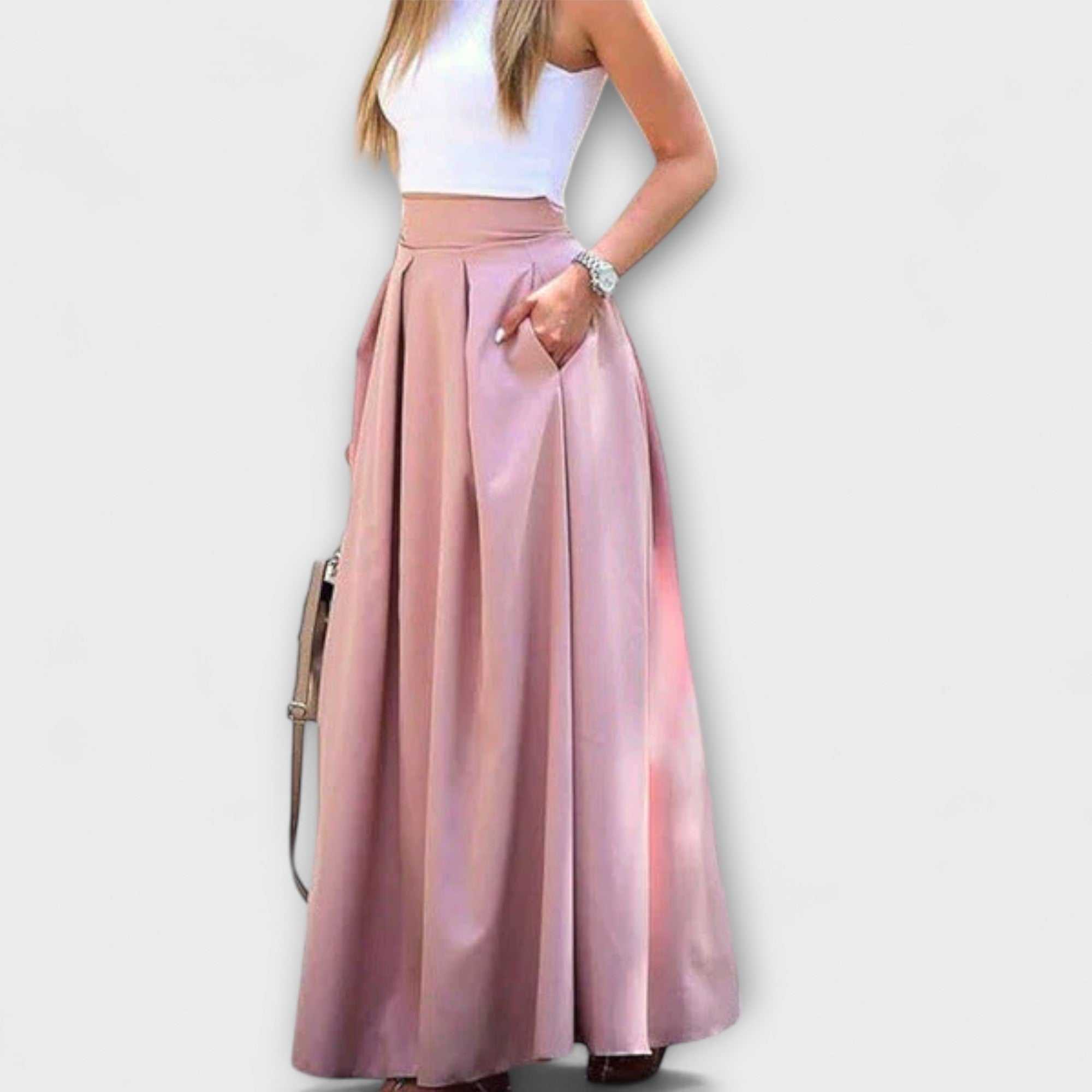 Jupe longue taille haute
