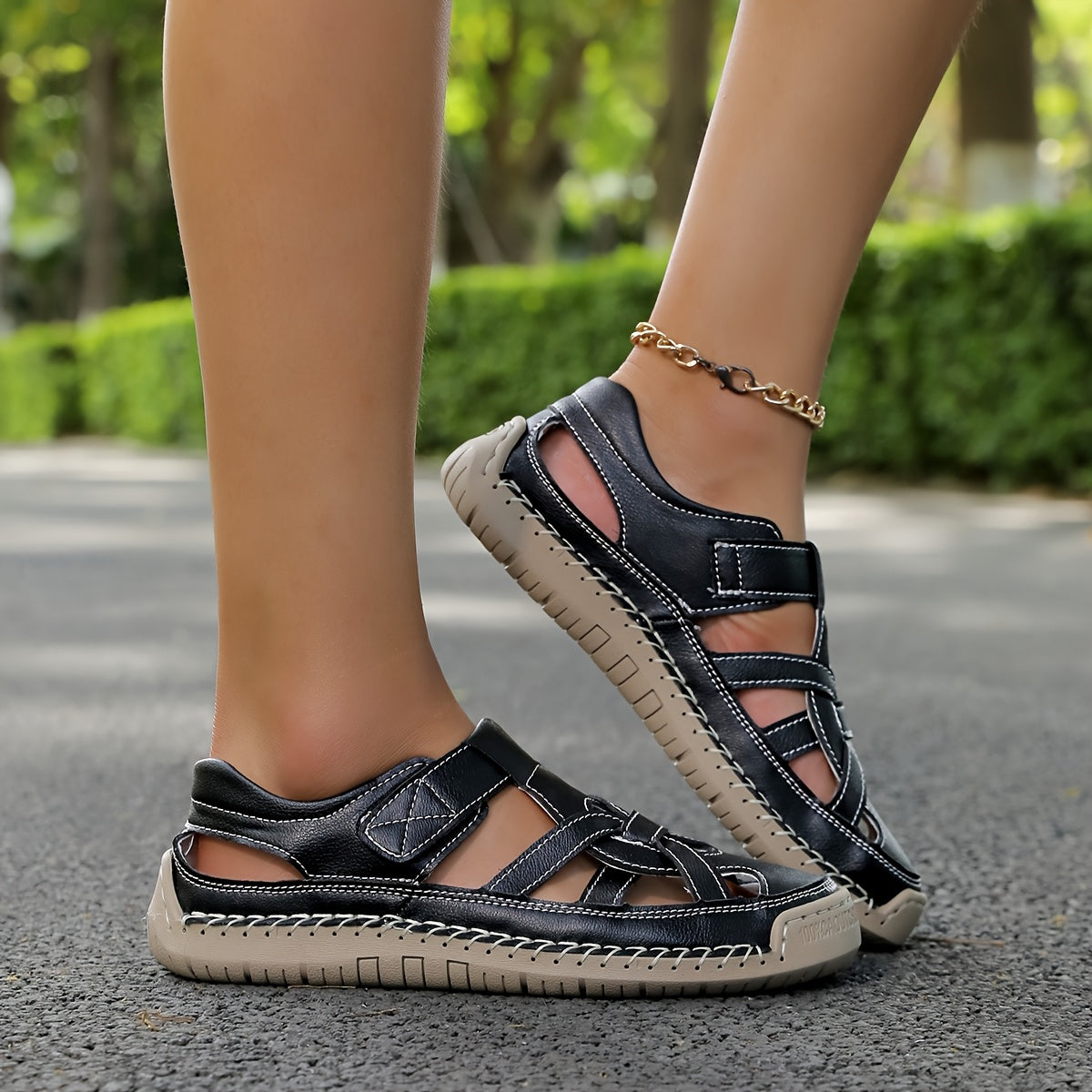 Sandalias Abiertas de Tiras