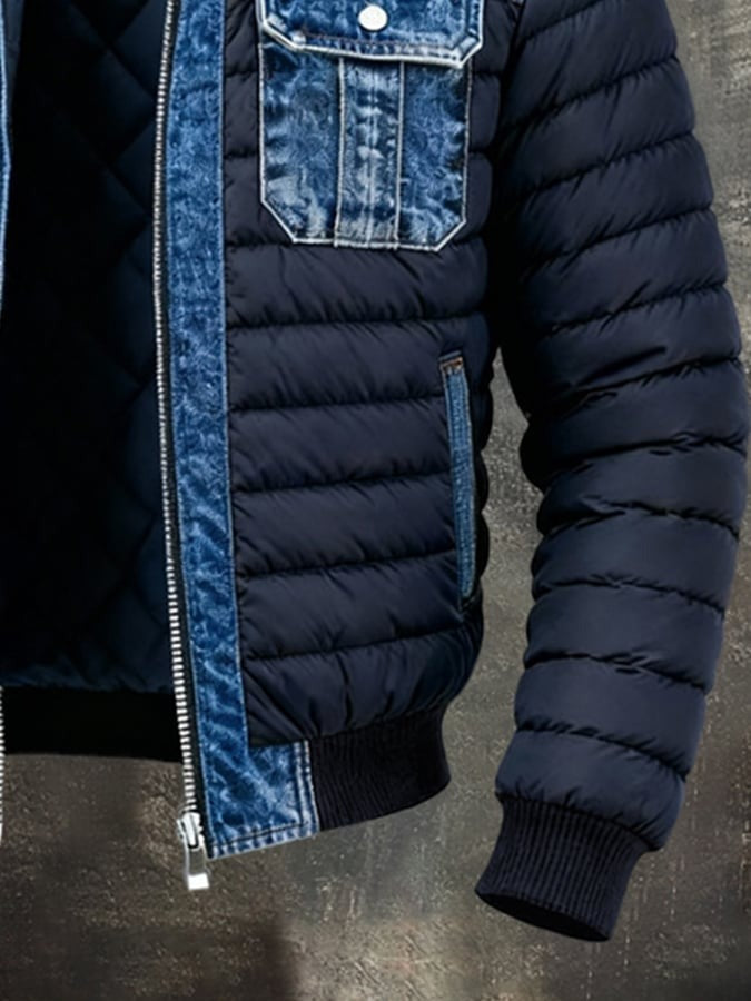 Veste en jean matelassée
