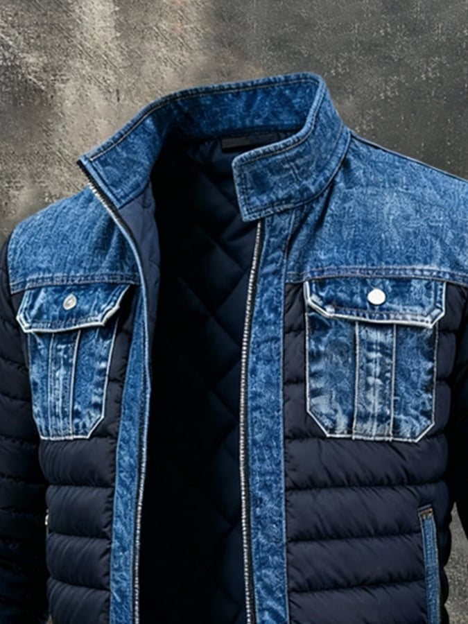 Veste en jean matelassée