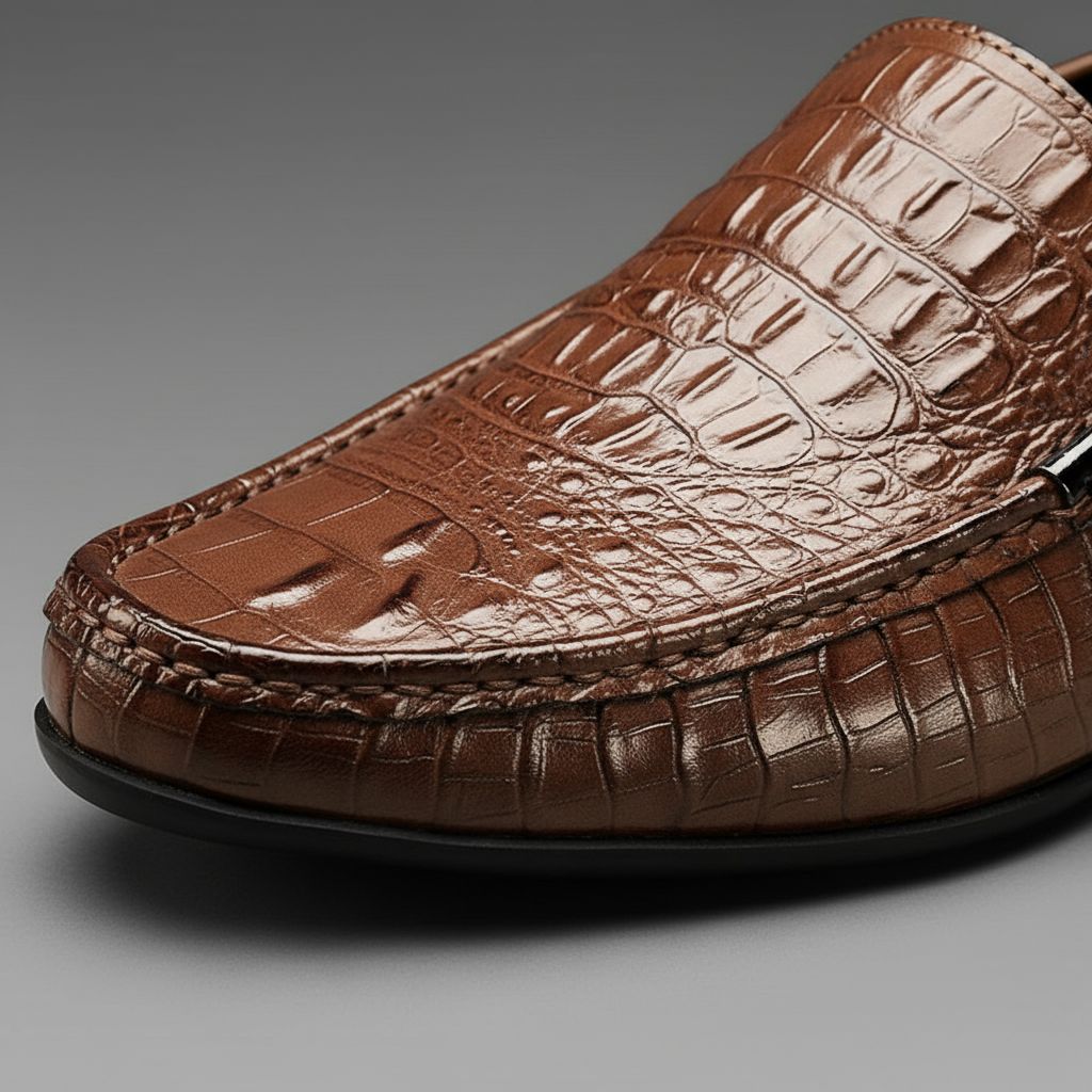 Mocassins Croco Surpiqûre