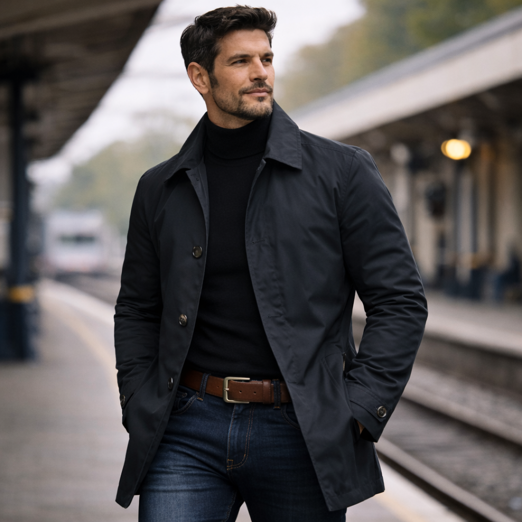 Manteau ajusté à coupe droite
