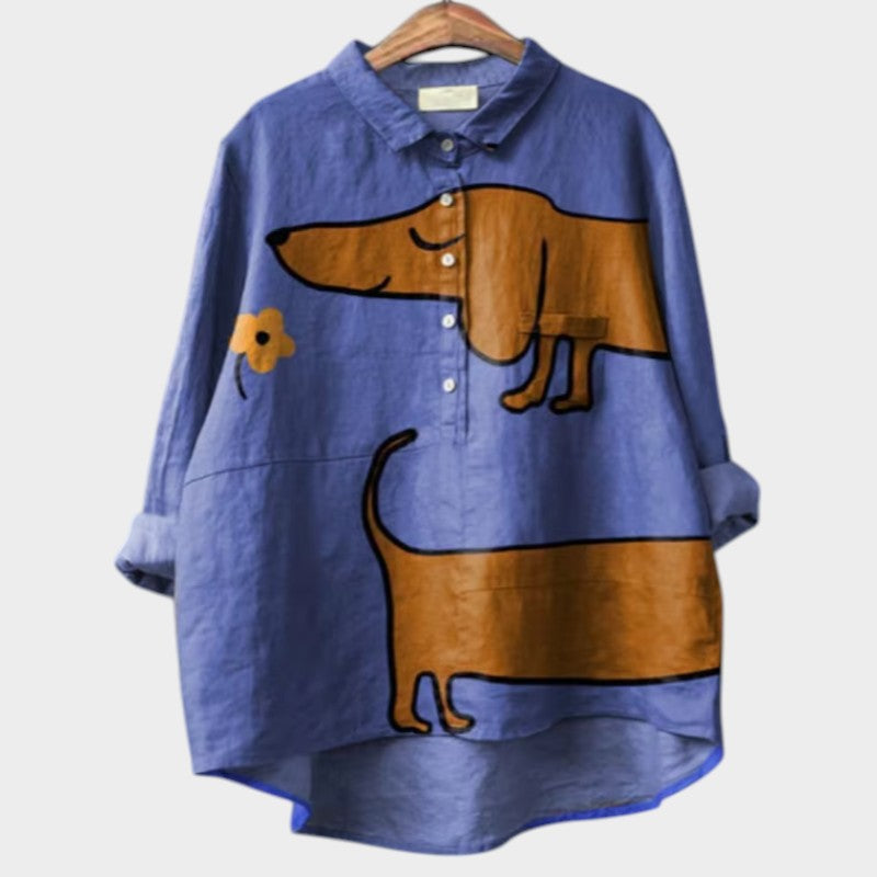 Chemisier en coton imprimé
