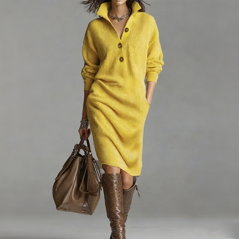 Robe en maille coupe classique