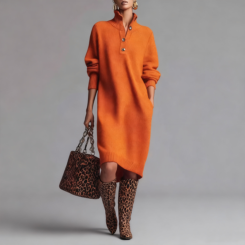 Robe en maille coupe classique