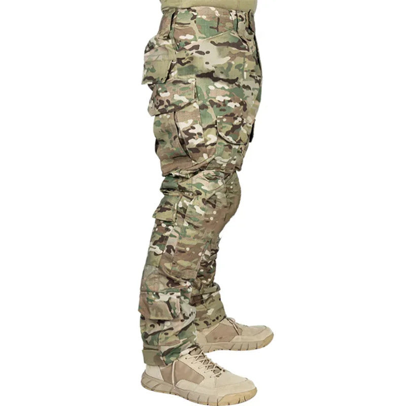Pantalon cargo à genouillères intégrées