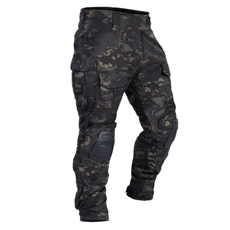 Pantalon cargo à genouillères intégrées