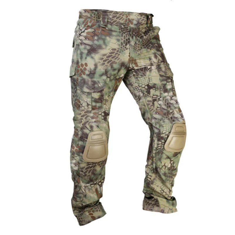 Pantalon cargo à genouillères intégrées