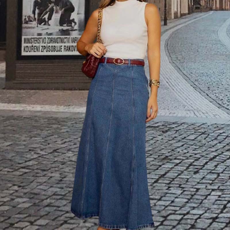 Falda Denim de Línea A