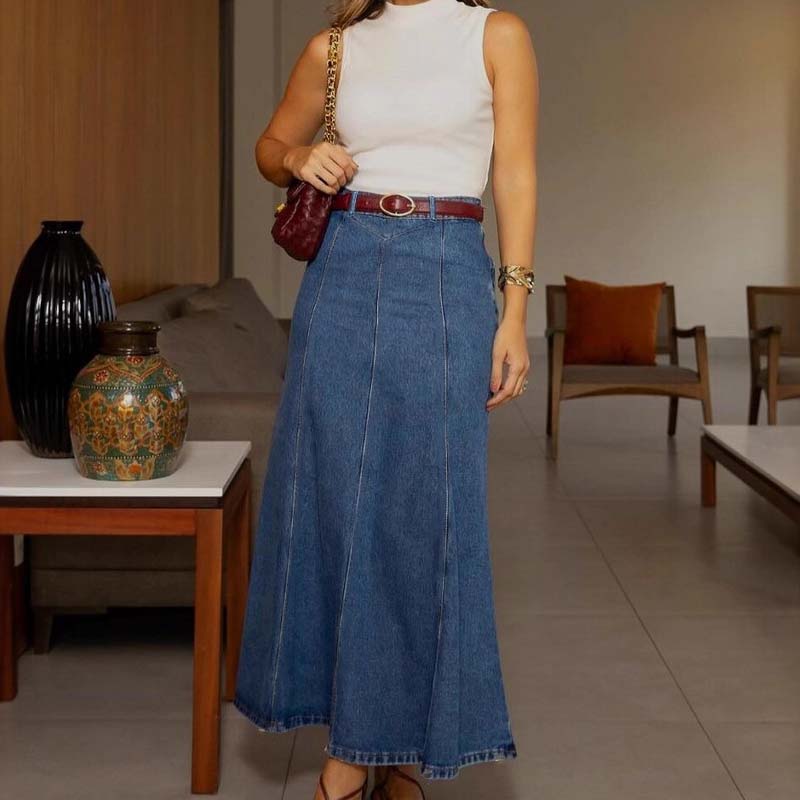 Falda Denim de Línea A