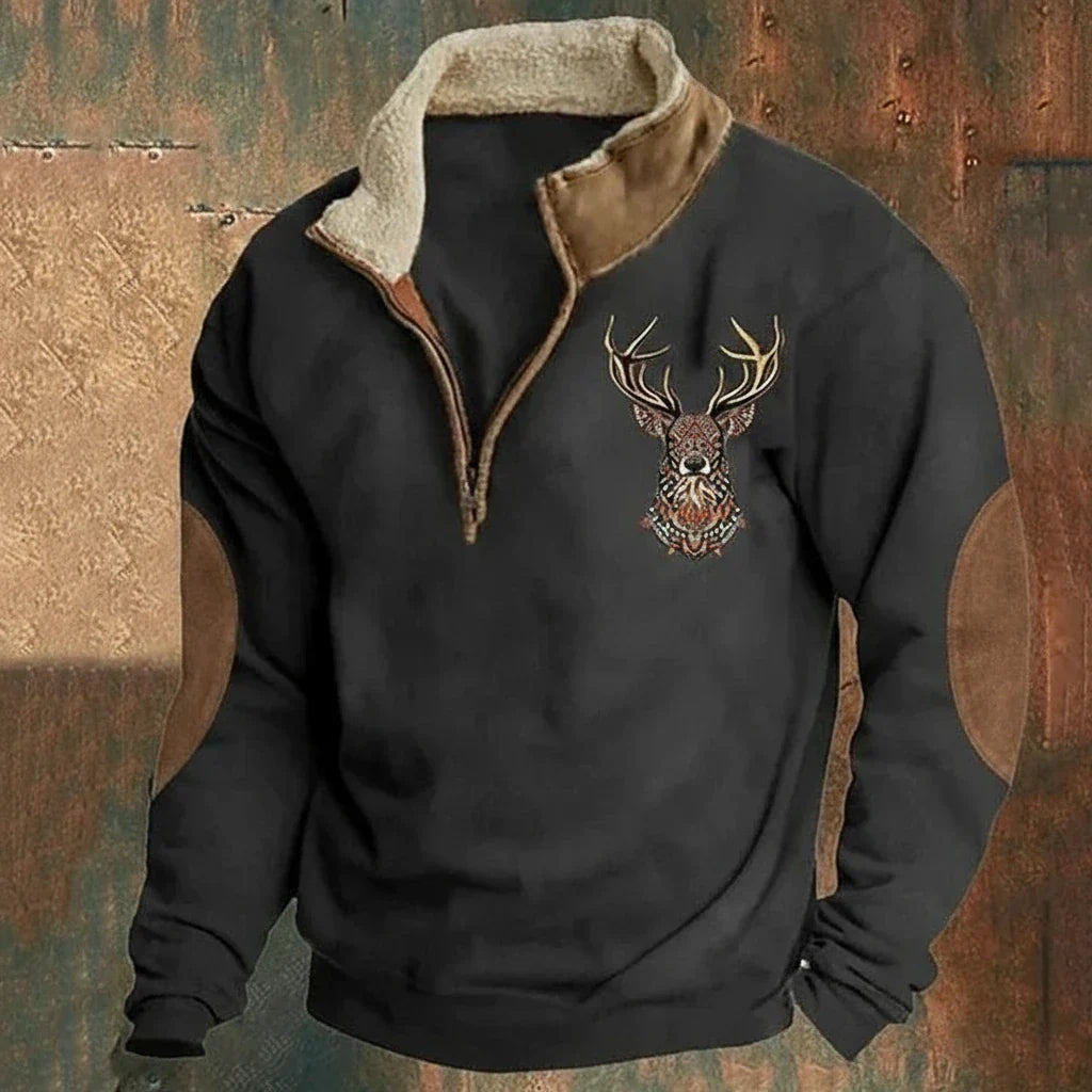 Pull en maille à motif cerf