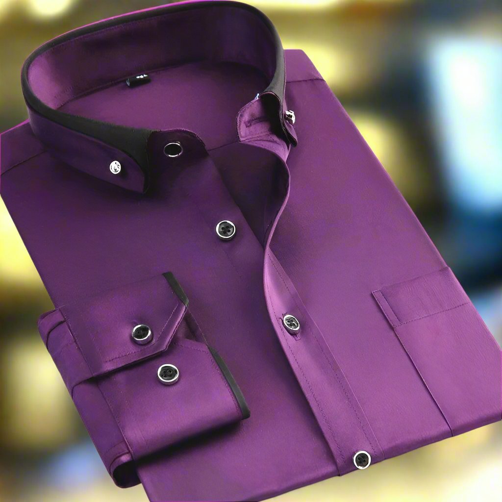 Chemise Classique en Coton à Manches Longues