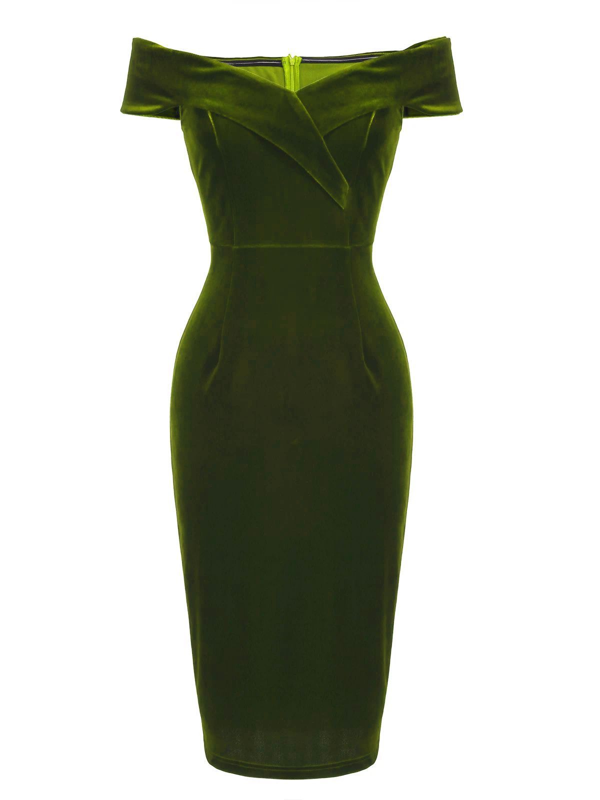 Robe moulante en velours