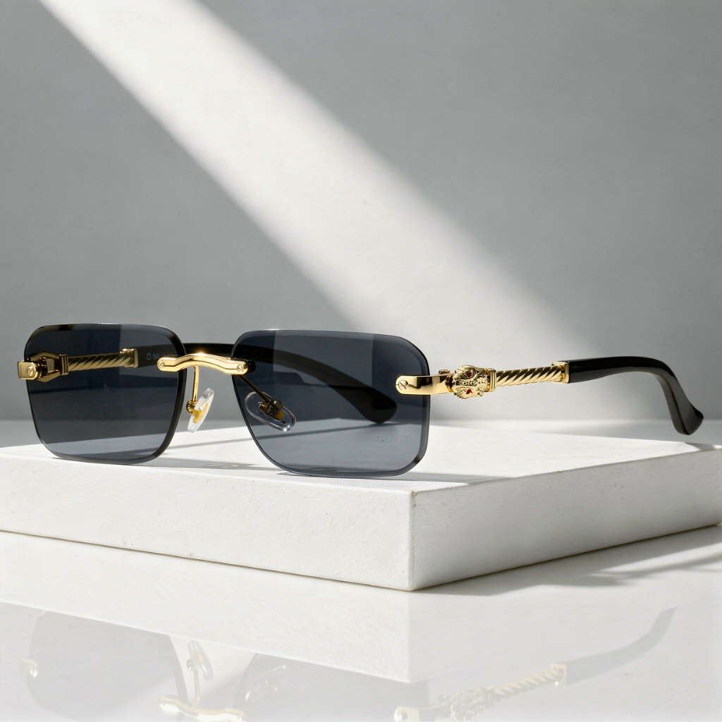 Lunettes de Soleil Carrées Tête de Fauve