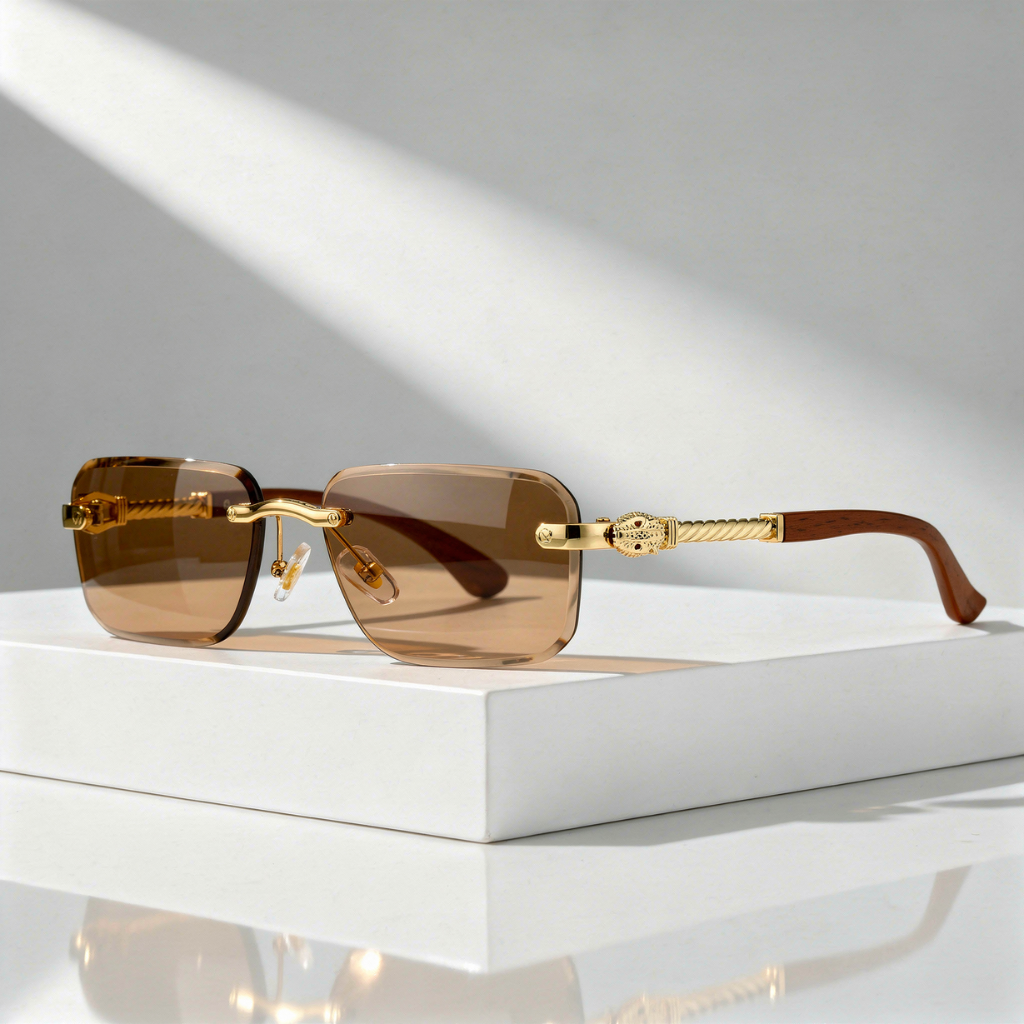 Lunettes de Soleil Carrées Tête de Fauve