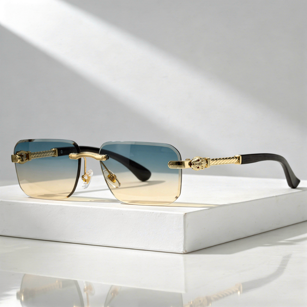 Lunettes de Soleil Carrées Tête de Fauve