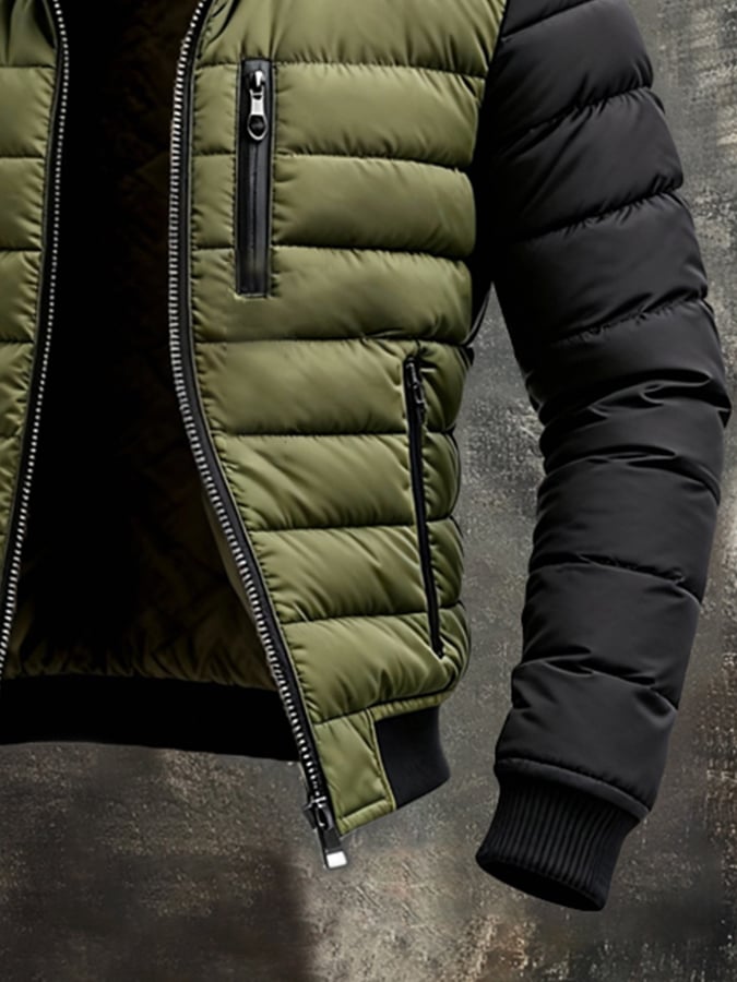 Blouson matelassé zippé à la coupe moderne