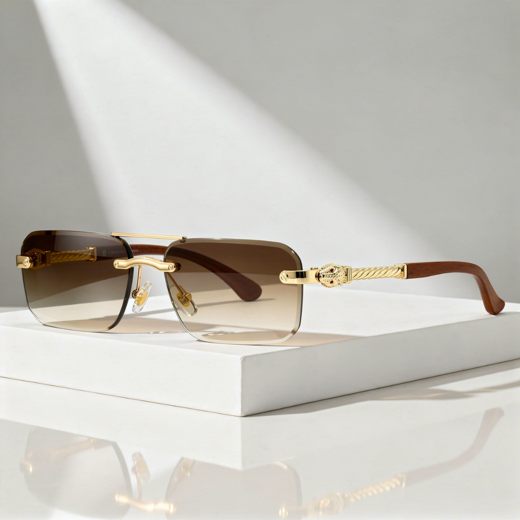 Lunettes de Soleil Carrées Tête de Fauve