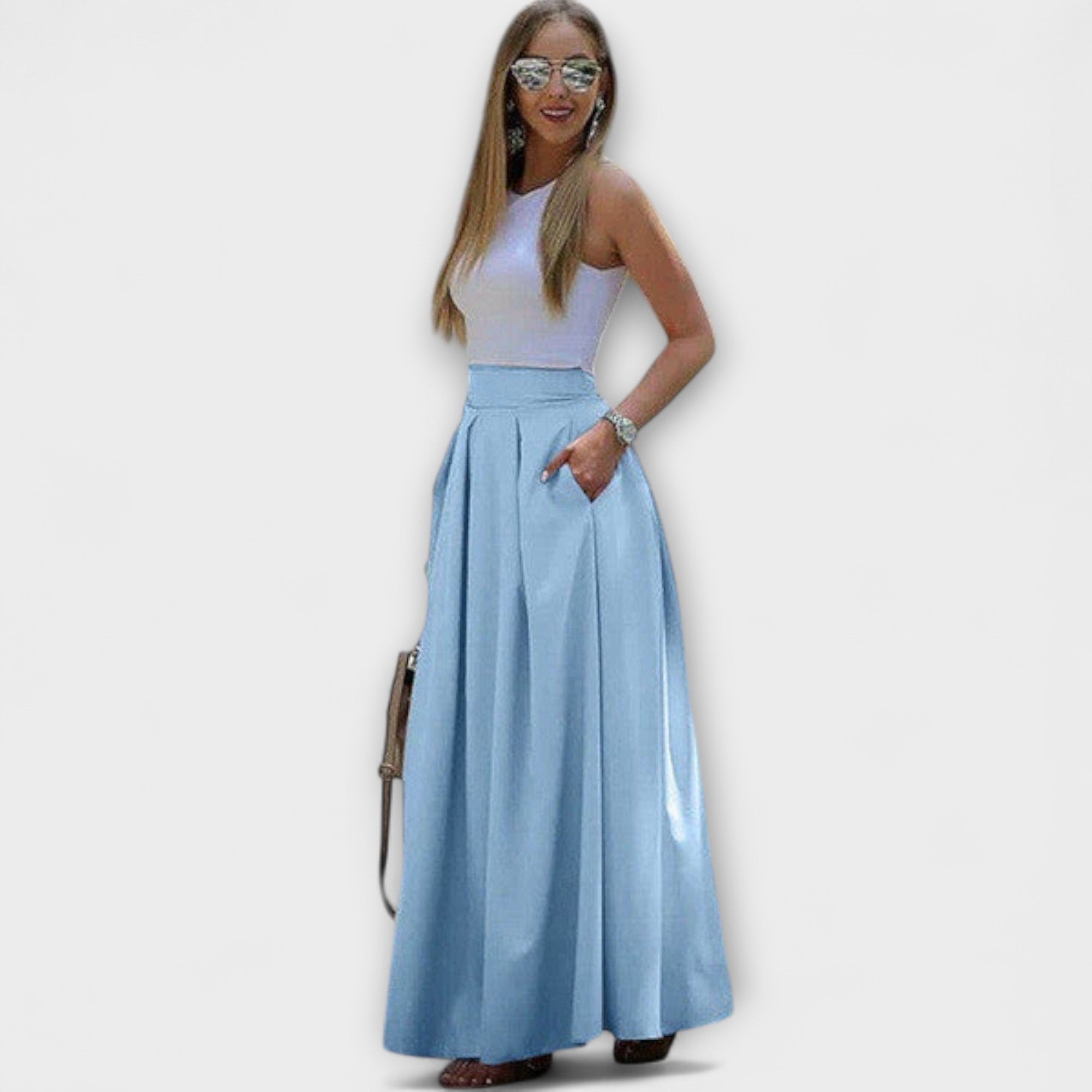 Jupe longue taille haute