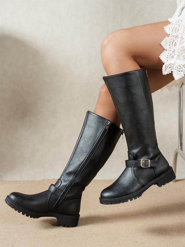 Bottes élégantes à talon bas